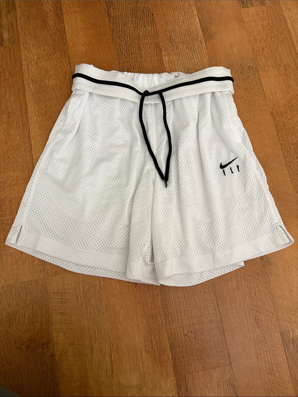 Nike Basketball White Mesh Shorts with Pockets